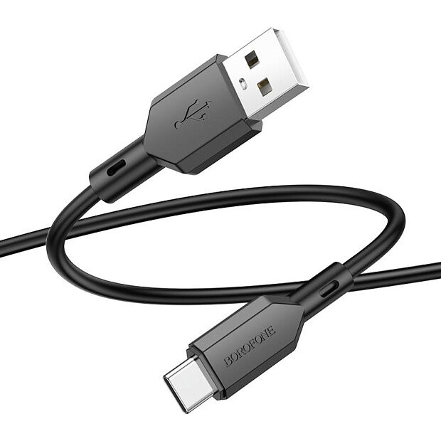 USB-C кабель BOROFONE BX70 Lightning 8-pin, 3A, PD20W, 1м, PVC (черный) - 1