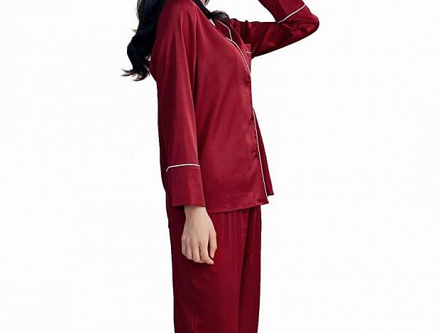 Женская пижама Xiaomi Instant Me Silk Embroidery Home Service Suit Female Models China 3031780 (Red/ - 3