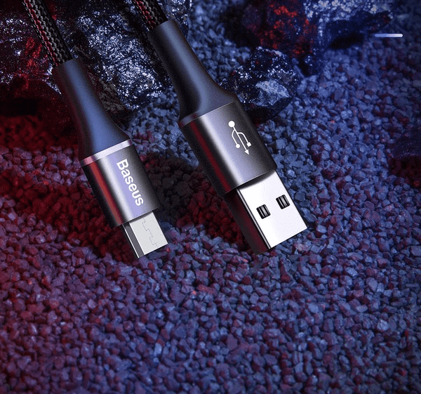 Внешний вид разъемов кабеля Xiaomi Baseus Halo Data Cable CAMGH-E09